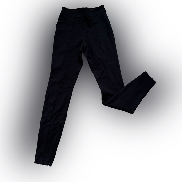 a new day Pants - a new day Thick Black Leggings w/ Front Pleating and Ankle Zippers NWOT Size XS